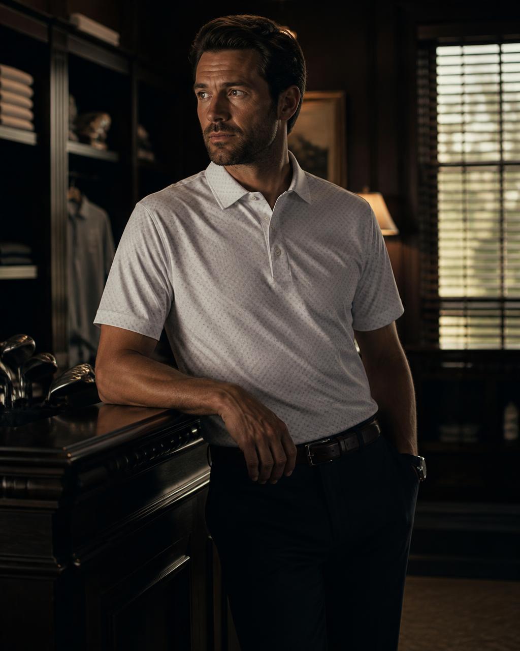 45 Degrees South apparel worn on a desert golf course